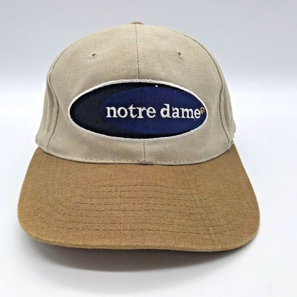 Notre Dame Fighting Irish NCAA American Needle Strapback Ball Cap Tan Official - Picture 1 of 11
